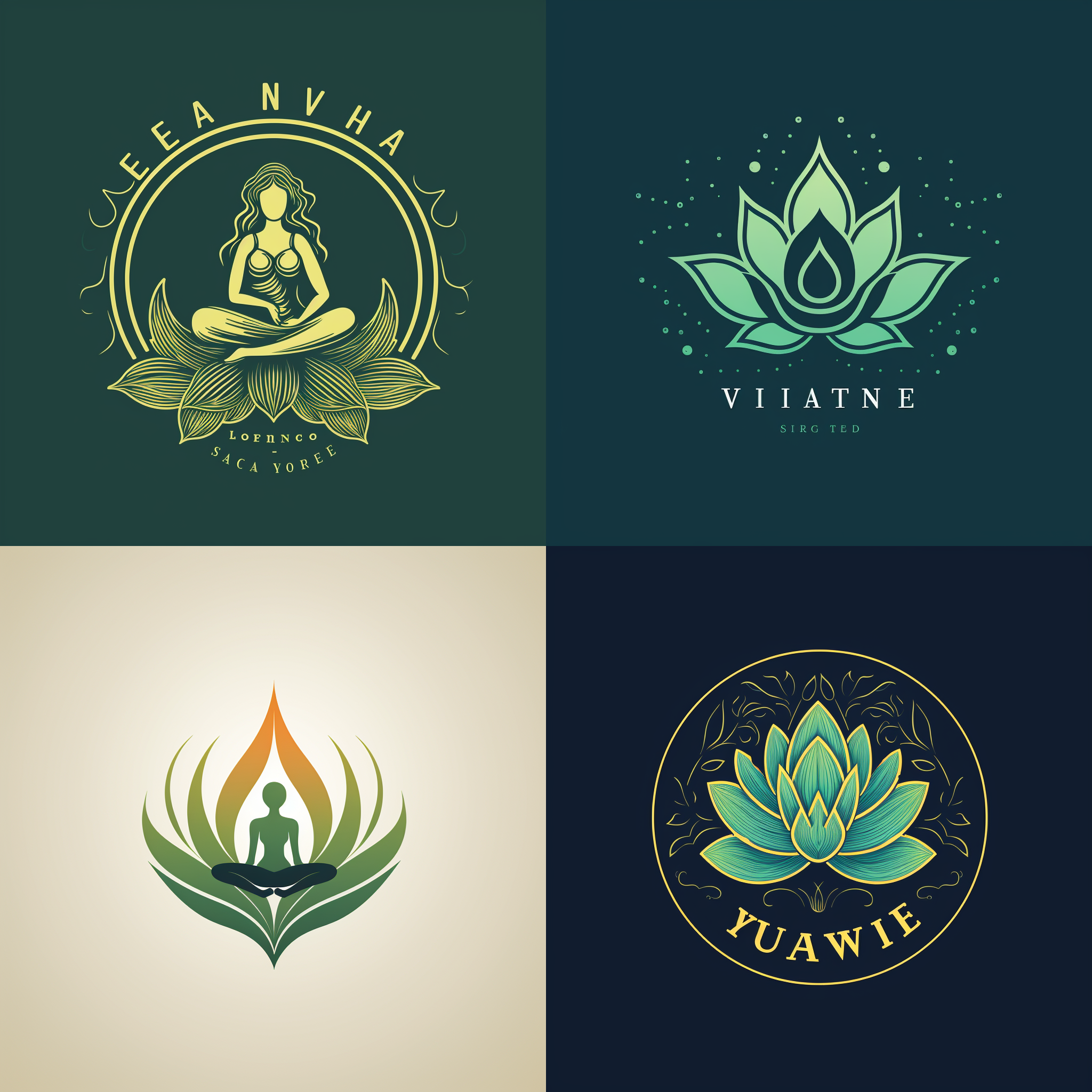 Midjourney - Logo entreprise de yoga