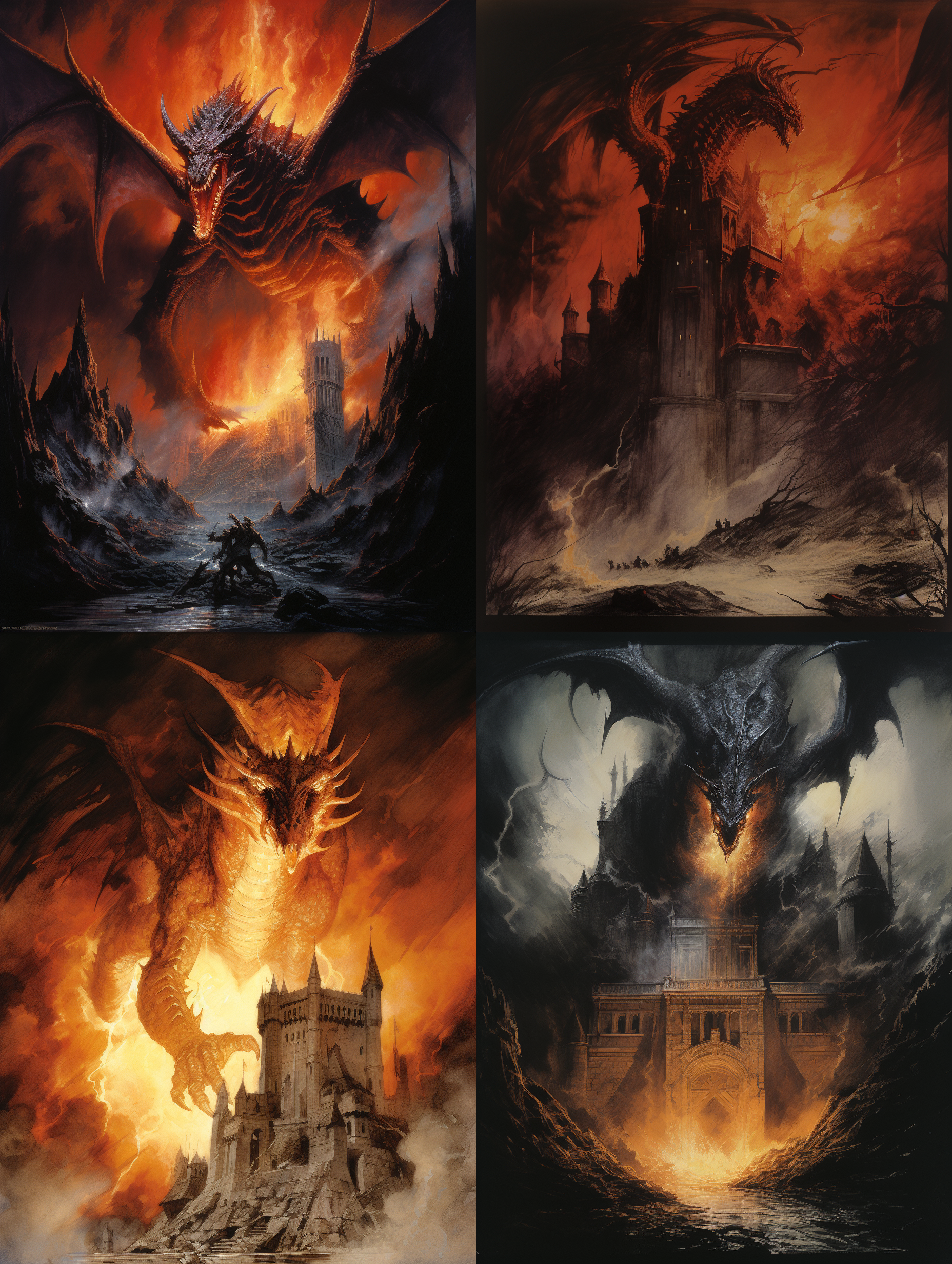 Midjourney - Photo fantasy et dragon