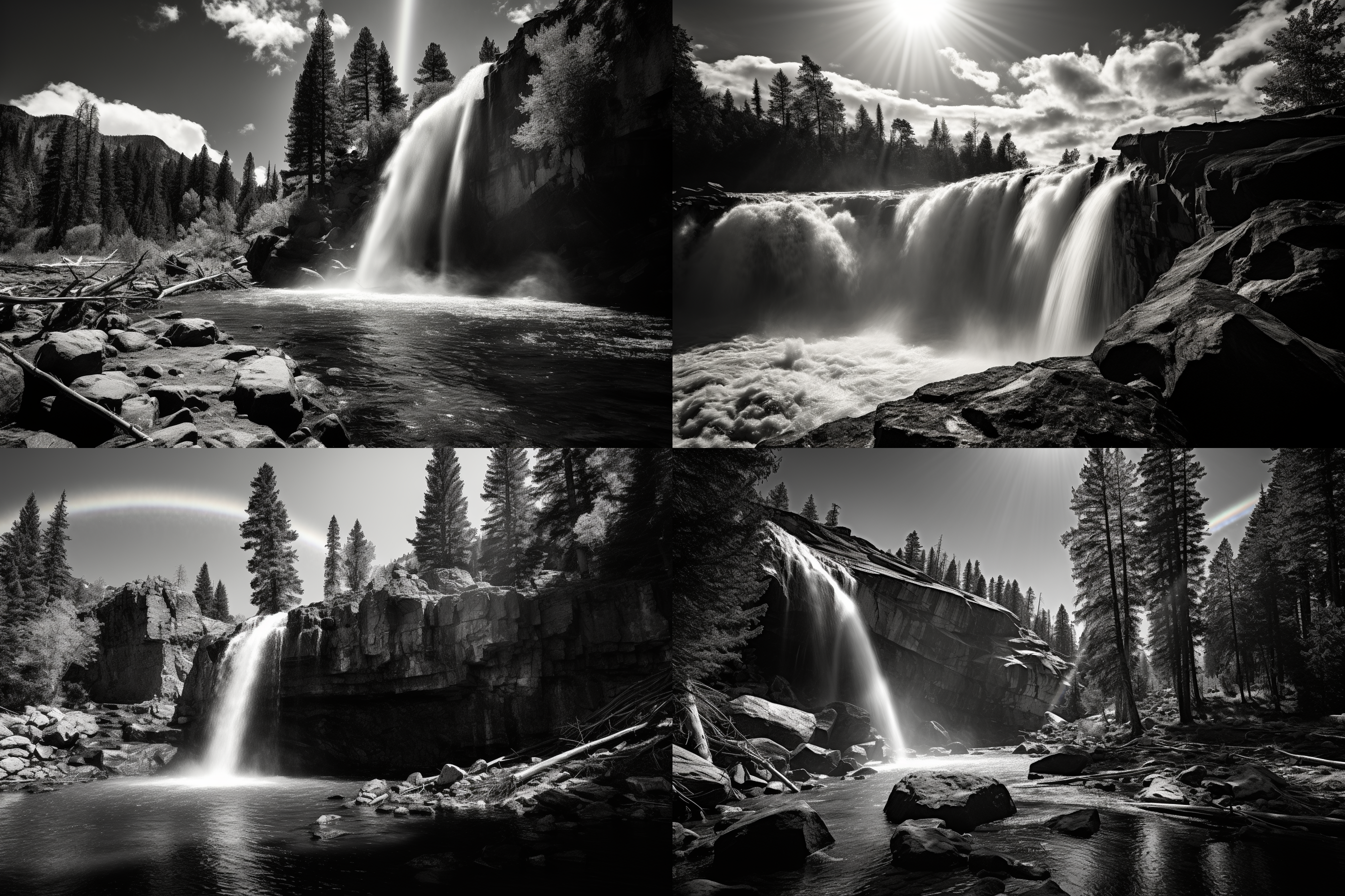 Midjourney - Photo nature avec cascade