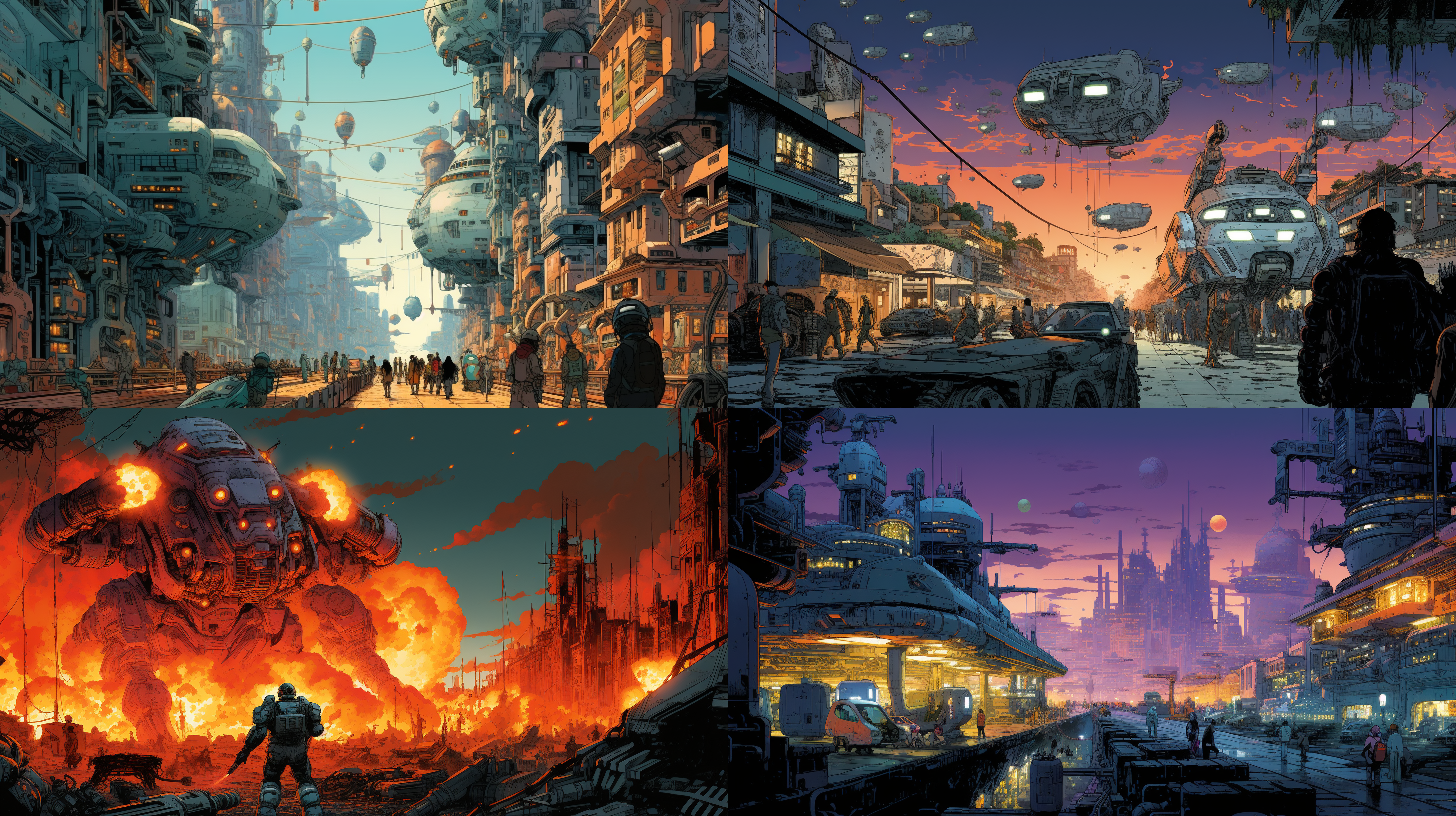 Midjourney - Scène de Science-fiction