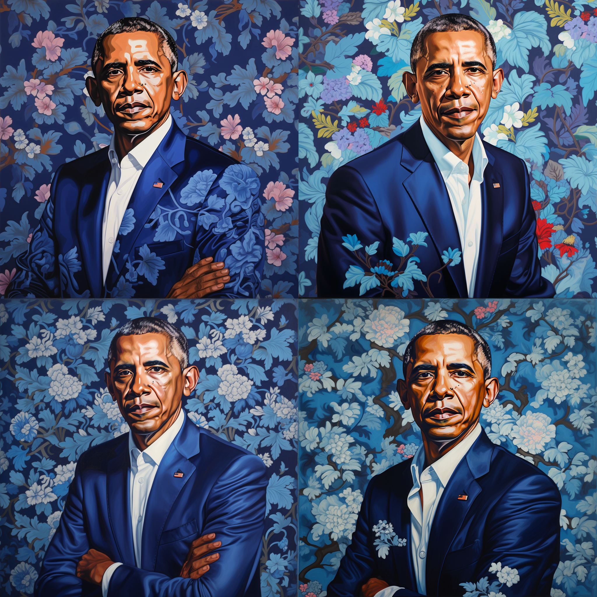 Midjourney - portrait Barak Obama