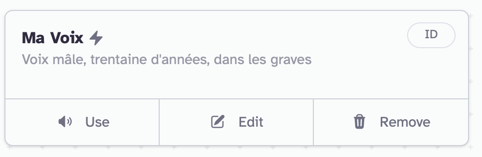 ElevenLabs - Vos voix personnalisées disponibles