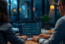 Équipe commerciale analysant un pipeline CRM avec l’aide d’un assistant d’intelligence artificielle.