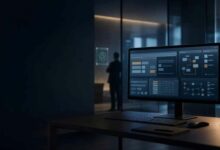 Illustration de GPT-6 Astra utilisant plusieurs logiciels professionnels sous supervision humaine