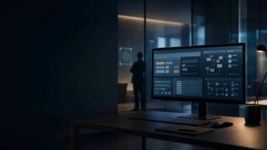 Illustration de GPT-6 Astra utilisant plusieurs logiciels professionnels sous supervision humaine