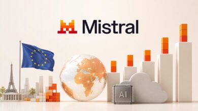 Illustration de la levée de 3 milliards d’euros de Mistral AI et de l’intelligence artificielle européenne